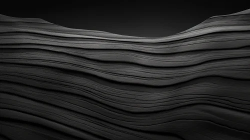 Dark Wooden Wavy Texture - Artistic Background or 3D Model Element