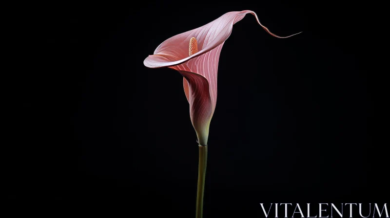 Pink Calla Lily Flower in Full Bloom AI Image