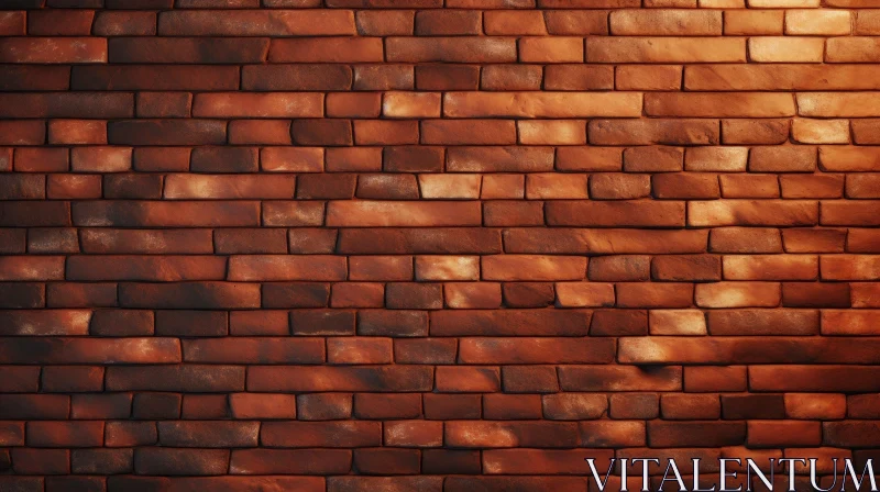 Rustic Red Brick Wall Texture Photo AI Image