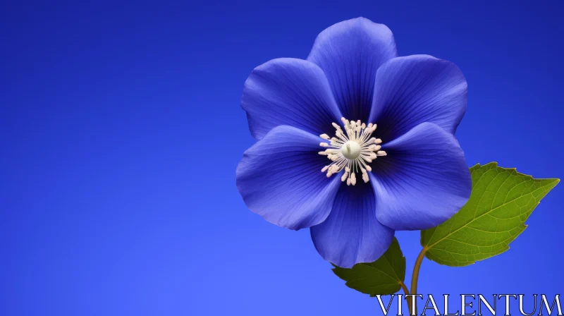 Blue Hibiscus Flower Bloom Photography AI Image