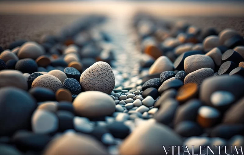 Captivating Rocks and Pebbles: A Vibrant Photo AI Image