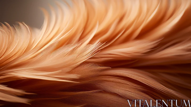 AI ART Close-up Pink Flamingo Feather - Detailed and Realistic