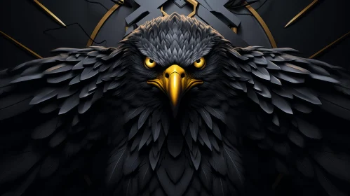 Bald Eagle Head 3D Rendering - Symbol of Strength and Freedom