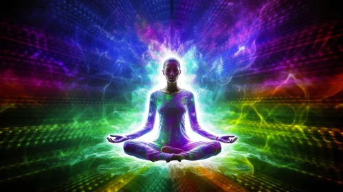 Spiritual Enlightenment Meditation - Colorful Aura Symbolism