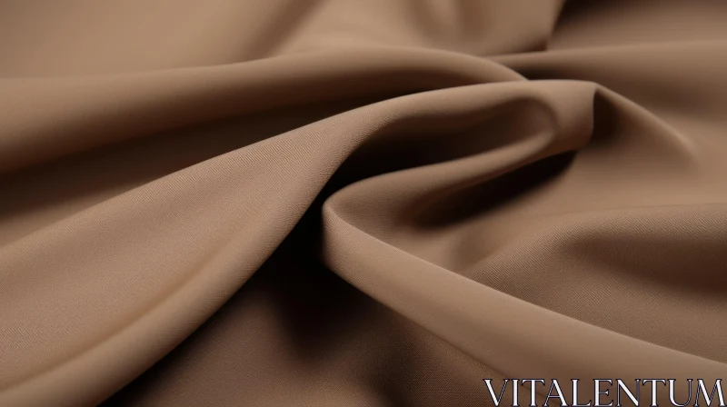 Brown Fabric Close-Up for Home Decor AI Image