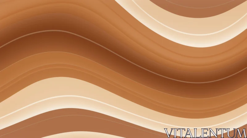 AI ART Brown and White Wave Abstract Background