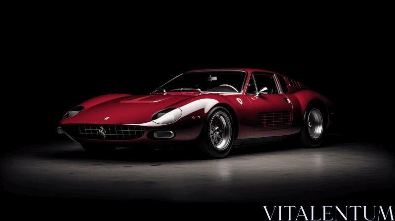 Captivating Ferrari 380 HD Wallpaper 4K - A Majestic and Romantic Dark Red Vintage Car AI Image