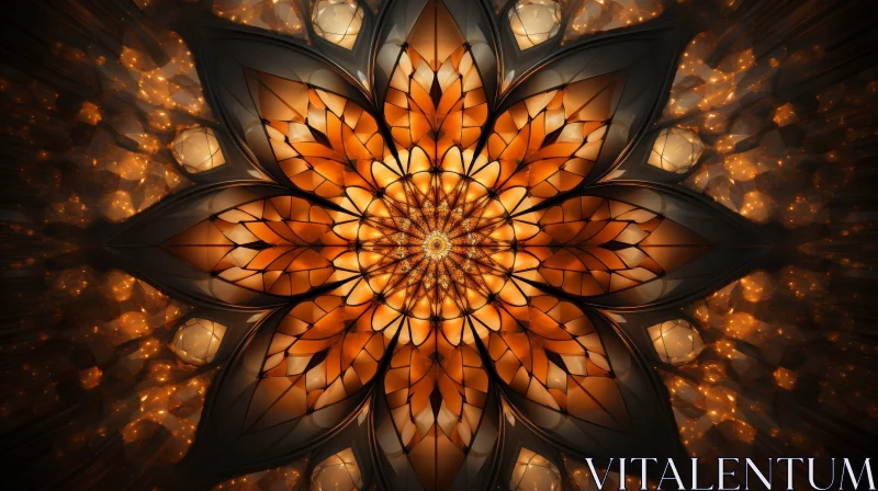 Intricate Kaleidoscope Pattern - Abstract Symmetrical Design AI Image