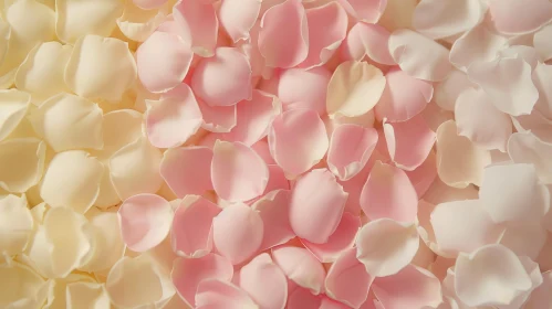 Pink and White Rose Petals Close-Up