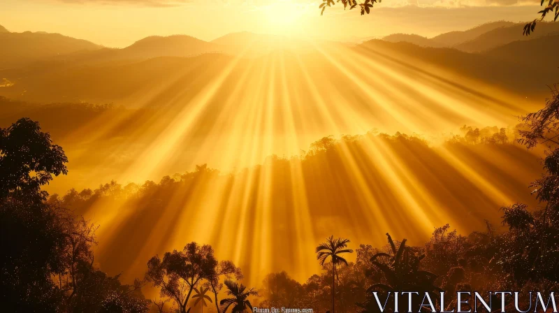 Serene Sunrise Landscape Photography AI Image