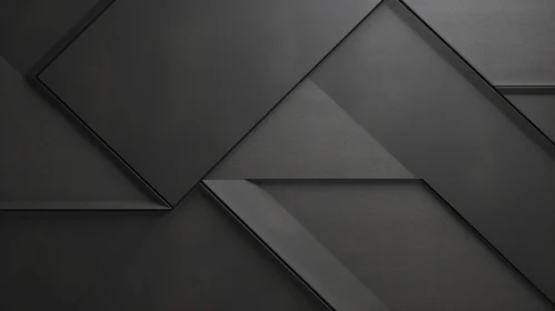 Black Metal Geometric Wall Design