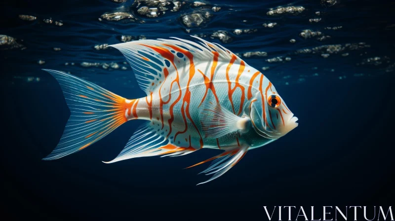 AI ART Graceful Reef Fish Swimming in Clear Blue Sea