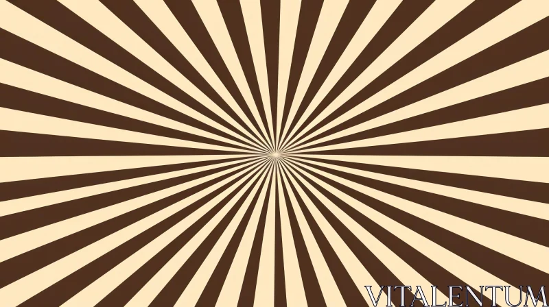 Brown and White Sunburst Pattern for Web and Print AI Image