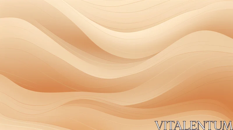 AI ART Warm-toned Abstract Orange Wavy Pattern Background