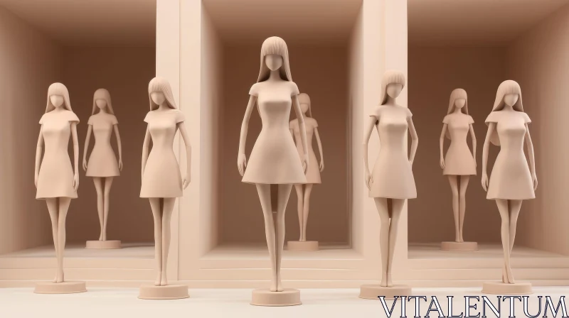 AI ART Mannequins in Motion: Intriguing 3D Rendering