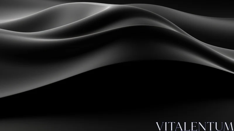 Dark Abstract Wavy Background - Ideal for Websites & Presentations AI Image