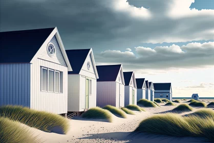 Realistic Landscape of Buildings on Sand | Danish Design