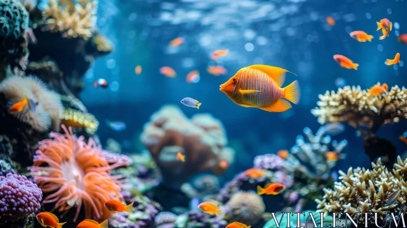 Enchanting Coral Reef and Marine Life AI Image