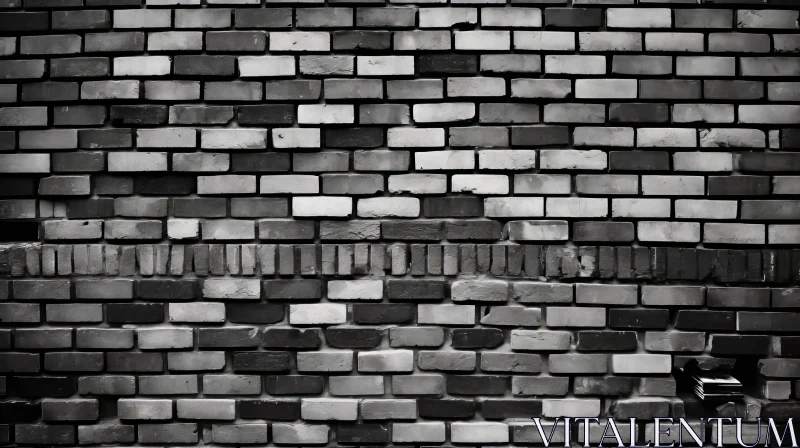 Dark Gray Brick Wall Texture AI Image