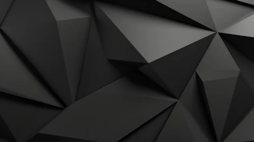 Black Polygonal Background | 3D Rendering