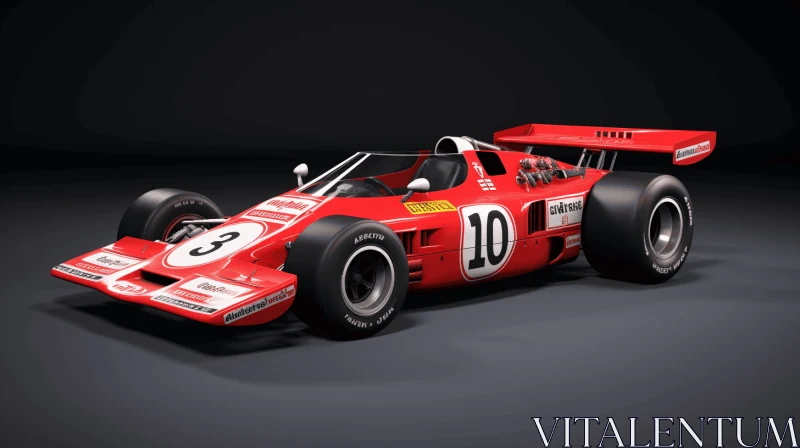 Captivating Red Racing Car Artwork | Hyper-Detailed Renderings AI Image