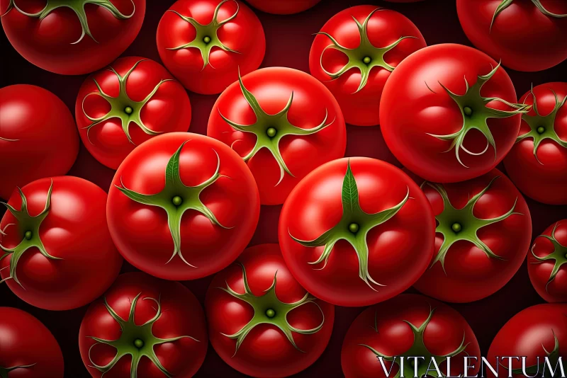 Tomatoes on Dark Background - Hyper-Realistic Multilayered Texture AI Image
