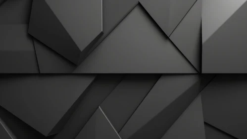 Black Geometric Surface - 3D Rendering Composition