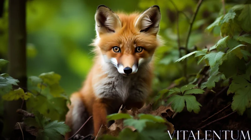 AI ART Enchanting Portrait of a Red Fox in a Forest