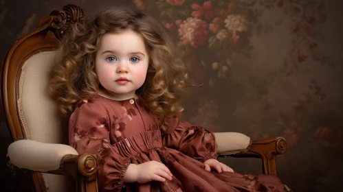 Brown-haired Girl in Floral Dress - Portrait Photography