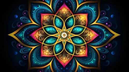 Colorful and Intricate Mandala Artwork