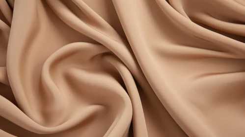 Beige Silk Fabric Close-Up