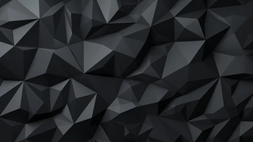 Dark Polygonal 3D Background | Geometric Design