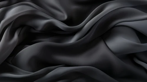 Elegant Black Silk Fabric Texture