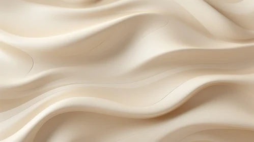 Cream Silk Fabric 3D Rendering - Textured Draped Design