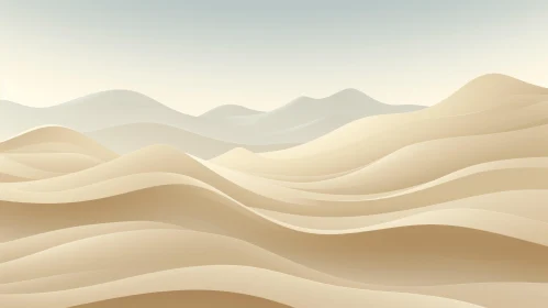 Golden Sand Dunes Landscape