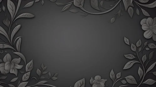 Intricate Black and White Floral Background