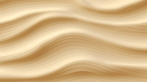 Wavy Surface Abstract Art - Tranquil Sandy Beige Flow