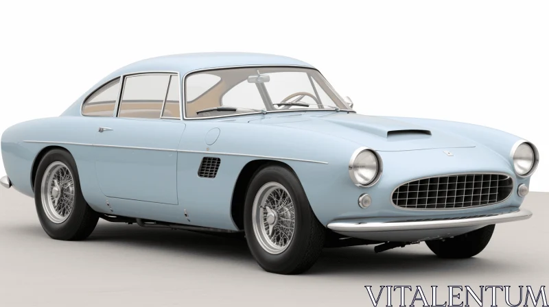 Classic Blue Sports Car | Photorealistic Renderings | Artwork AI Image
