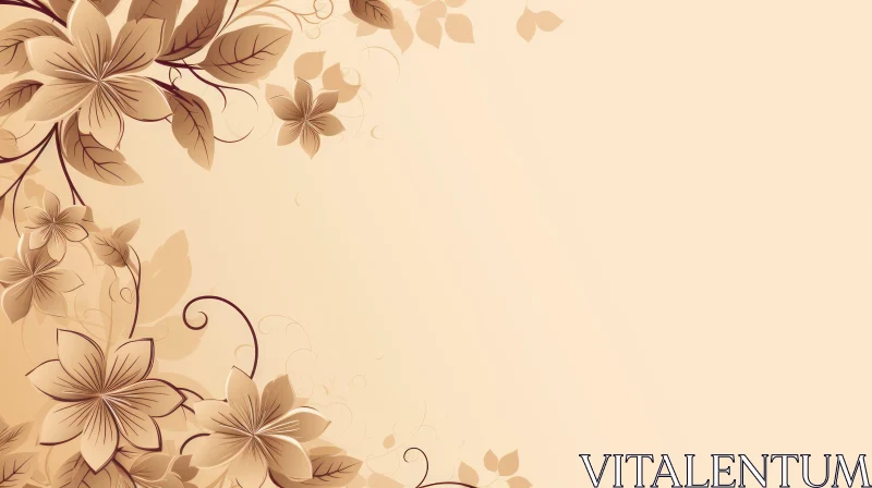 Floral Vector Illustration Background AI Image