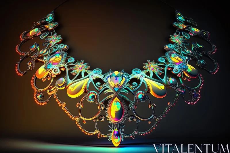 Futuristic Jewelry Design in 3D | Detailed Background | Luminous Shadows AI Image
