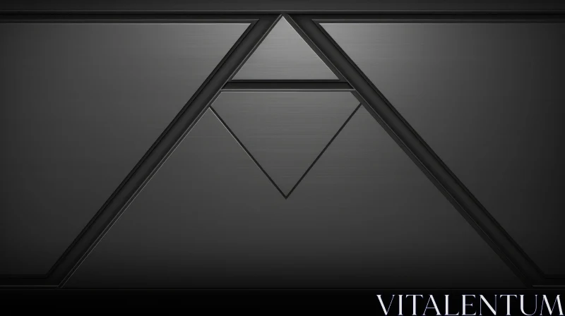 Dark Metal Geometric Triangle Background AI Image