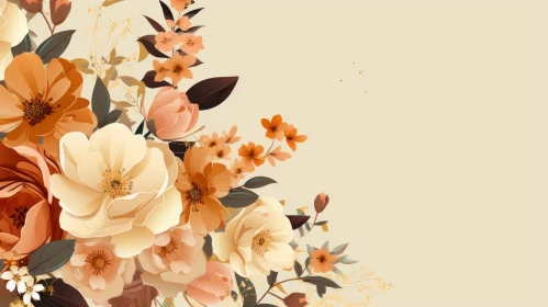 Elegant Floral Corner Background
