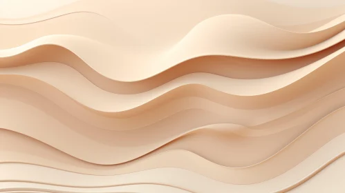 Serene 3D Render: Wavy Surface in Pastel Colors