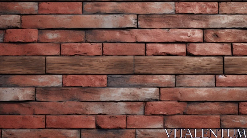 AI ART Detailed Brick Wall with Wooden Elements