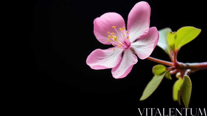 Exquisite Pink Flower Close-up | Botanical Nature Photography AI Image