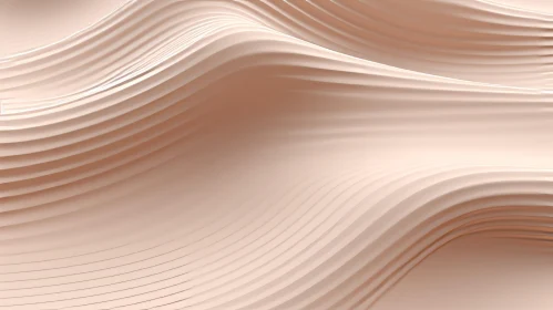 Wavy Pink Surface Abstract 3D Rendering