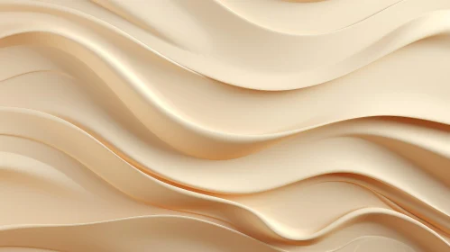 Creamy Wavy Surface 3D Render for Backgrounds