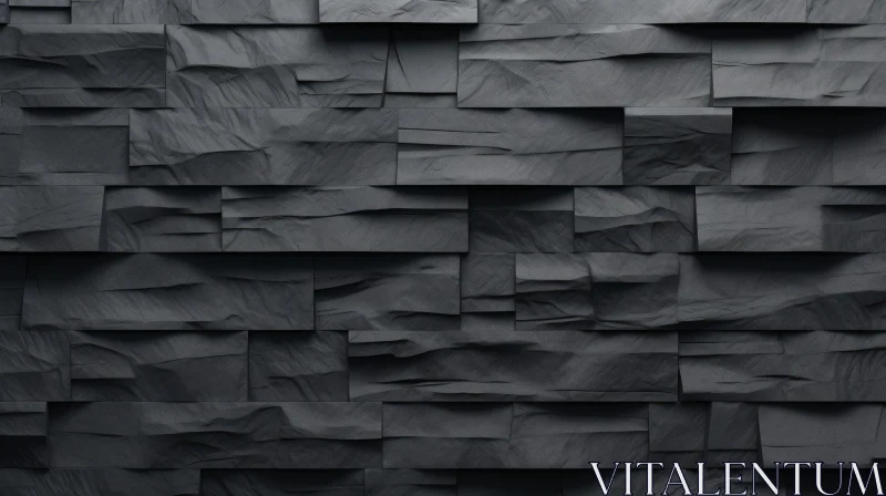 Dark Grey Slate Wall Texture AI Image