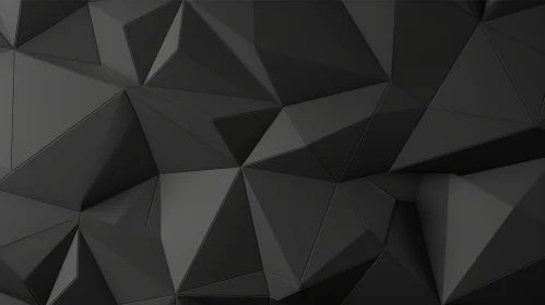 Black Polygonal Surface 3D Rendering