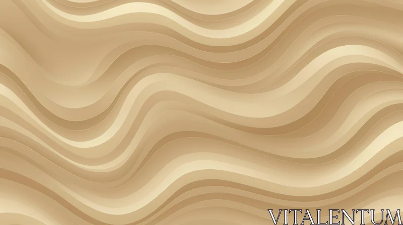 Smooth Waves Pattern in Light Brown AI Image